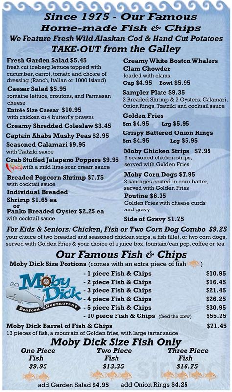 moby dick's restaurant reviews|moby dick menu with prices.